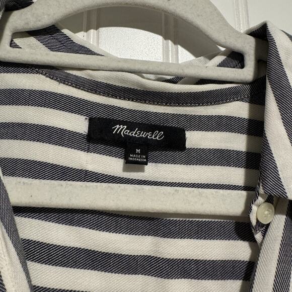 Madewell Striped Daily Shirt Boxy Fit Size Medium - Picture 3 of 6